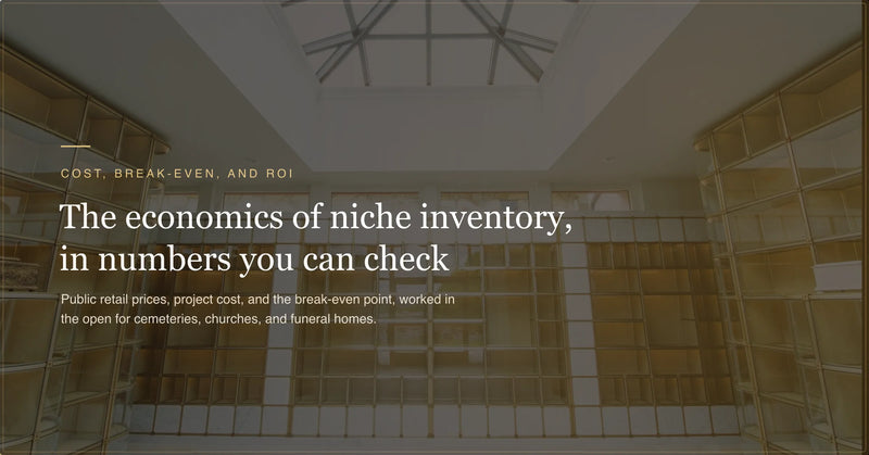 What Do Glass-Fronted Niches and Columbaria Cost a Cemetery? Break-Even, ROI, and Planning
