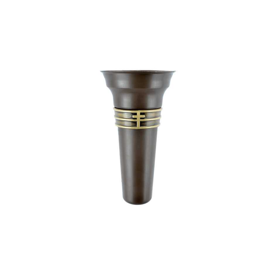 Bronze Ring Vase w/ Cross - Global Bronze - 1