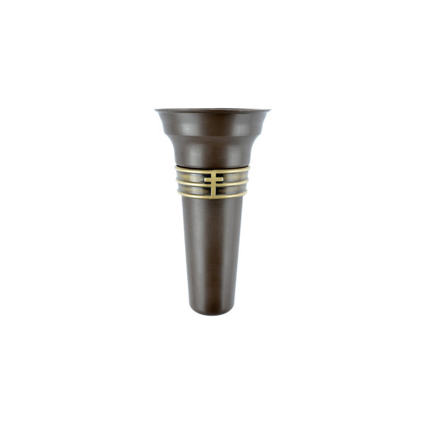 Bronze Ring Vase w/ Cross - Global Bronze - 1