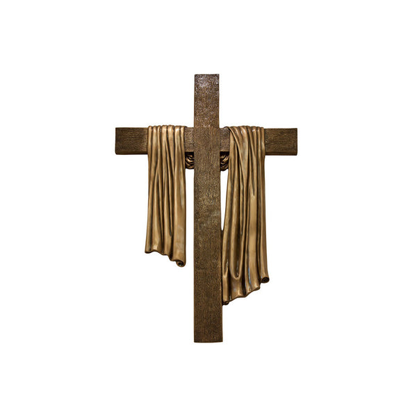 Cross with Shroud Relief - Global Bronze