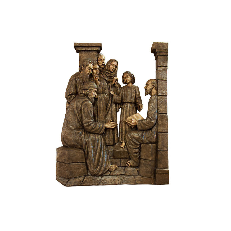 Life of Christ Relief - Jesus is Found in Temple - Global Bronze