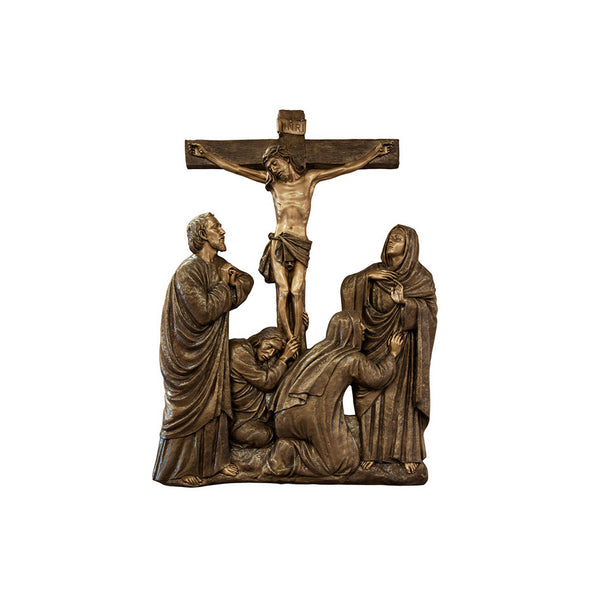 Life of Christ Relief - Mary at the Cross at Calvary - Global Bronze