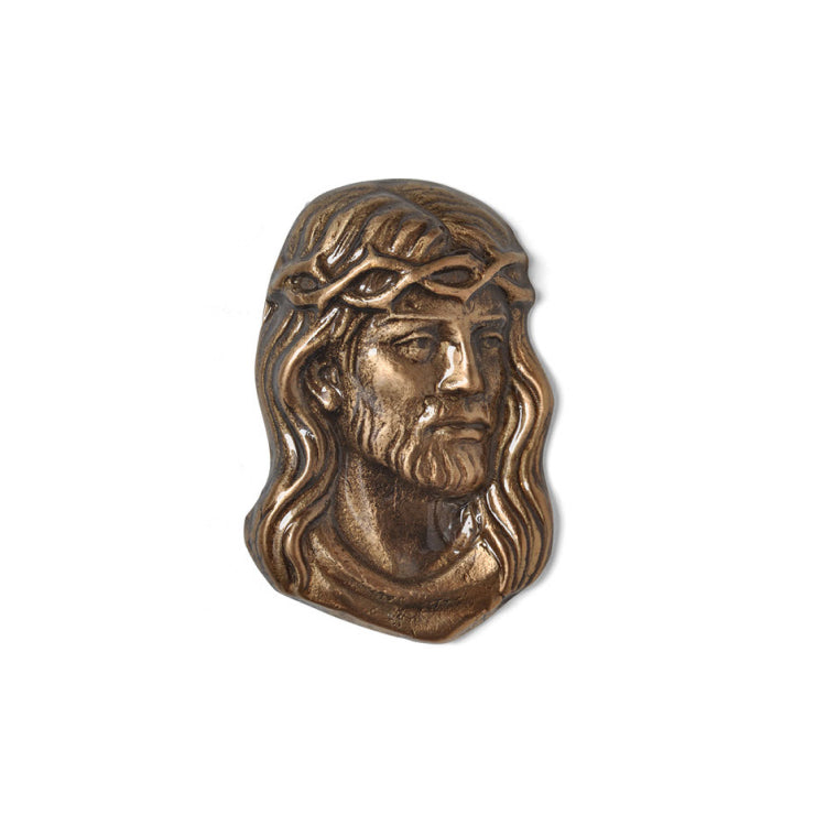 Christ Head Emblem, Sand Cast
