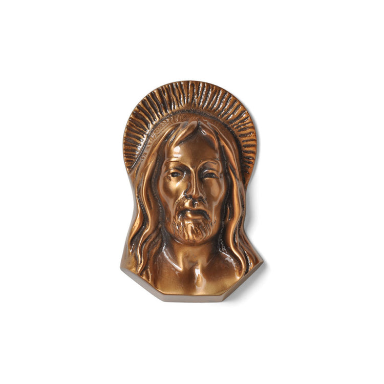 Christ with Halo Emblem, Sand Cast
