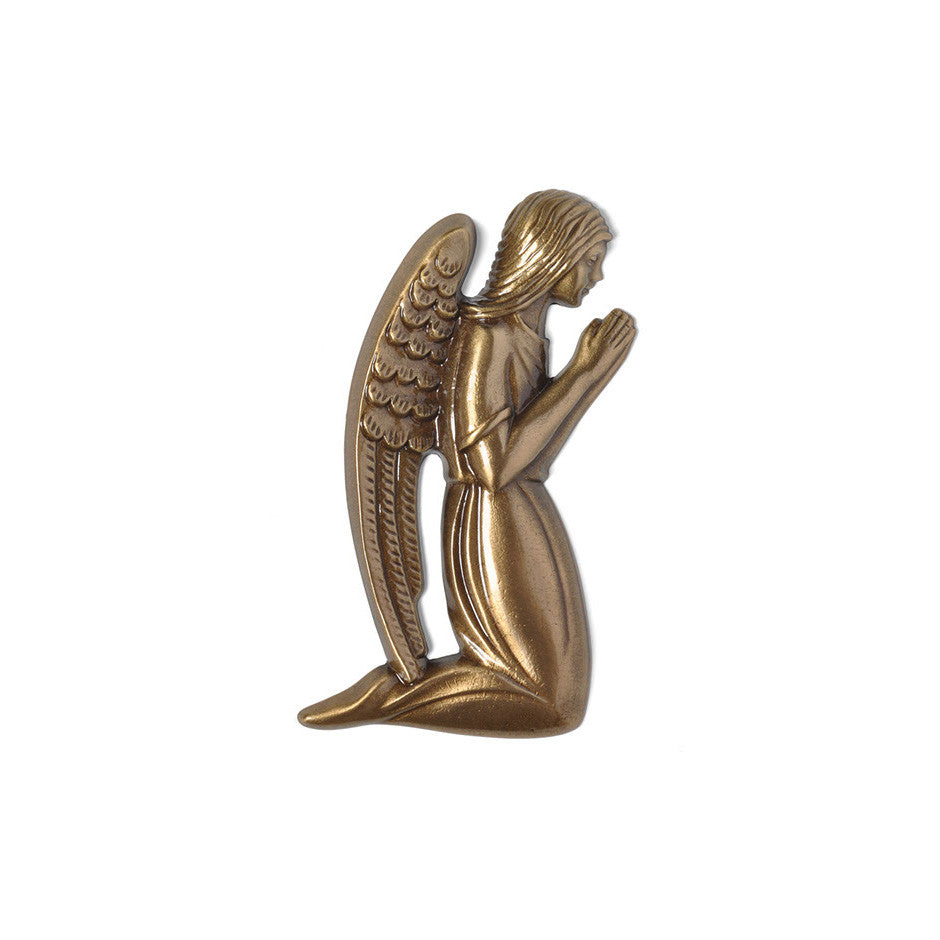Angel Kneeling Emblem Left - Global Bronze