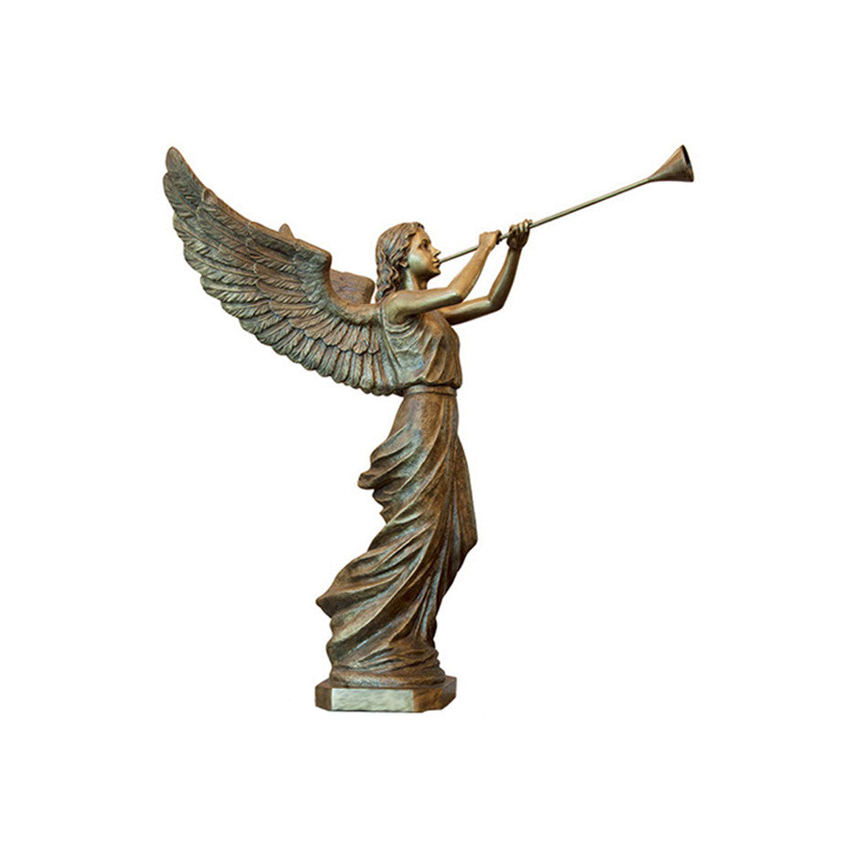 Angel Trumpeting Statue Left - Global Bronze