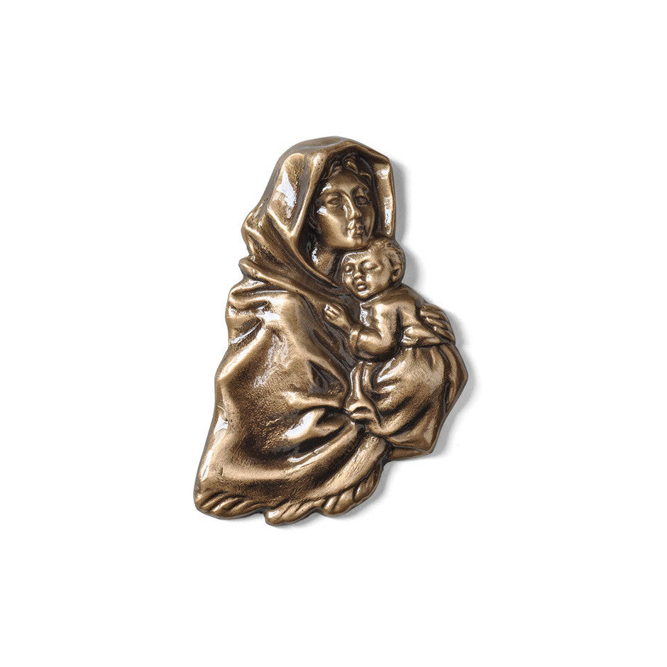 Madonna & Child Emblem Left - Global Bronze