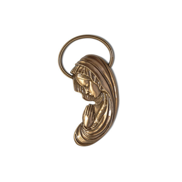 Madonna Praying Emblem With Halo Right - Global Bronze