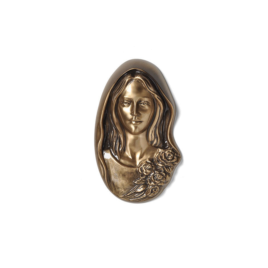 Madonna With Roses Emblem - Global Bronze