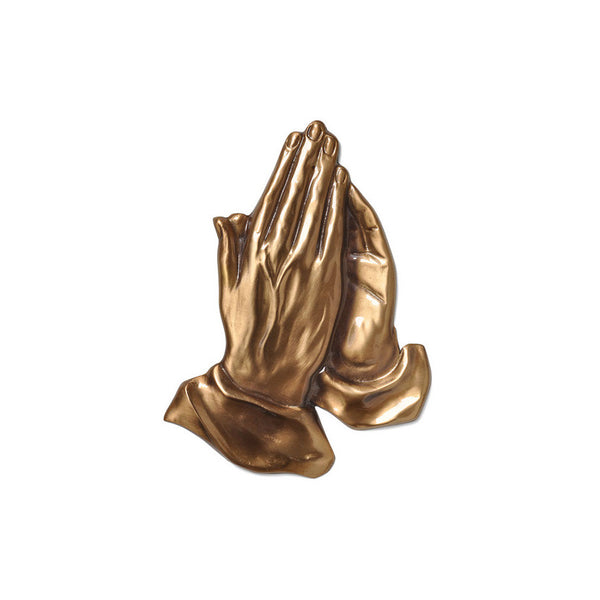 Praying Hands Emblem Left - Global Bronze