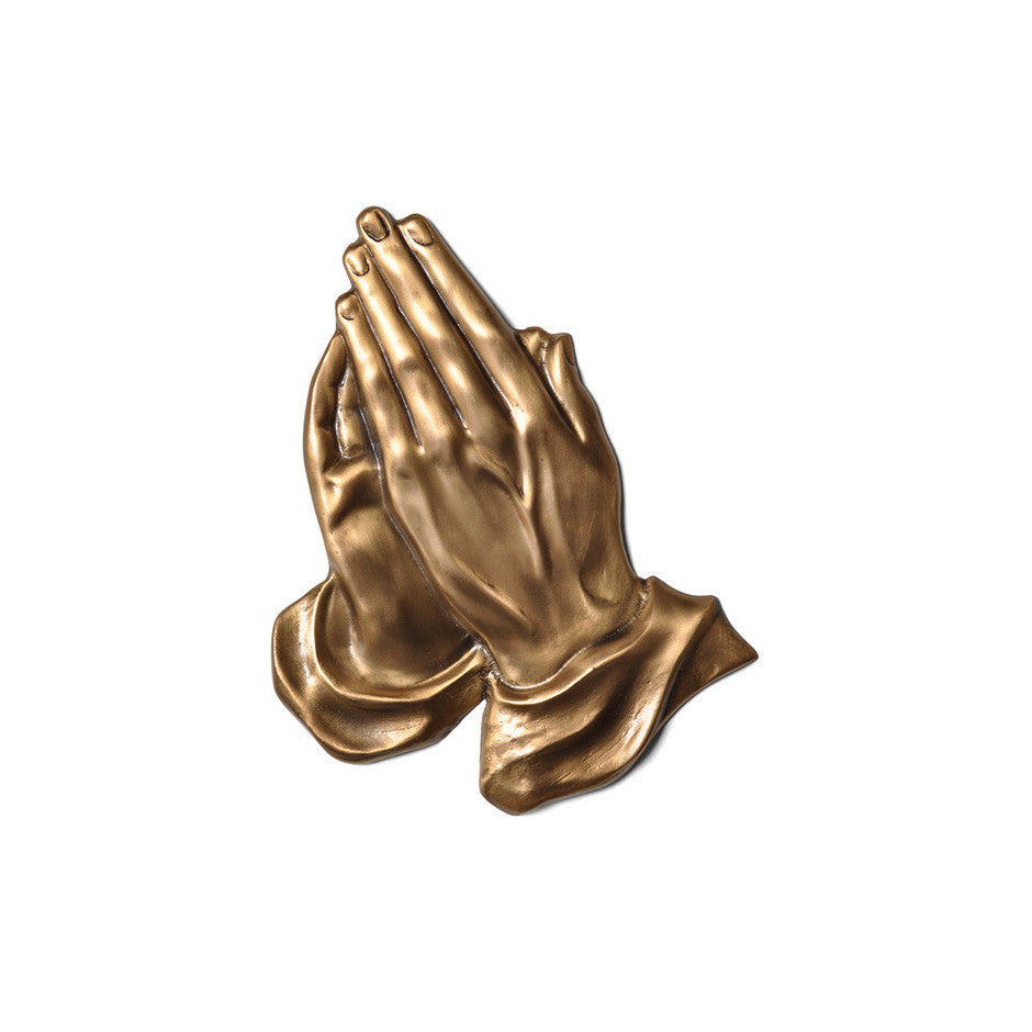 Praying Hands Emblem Right - Global Bronze