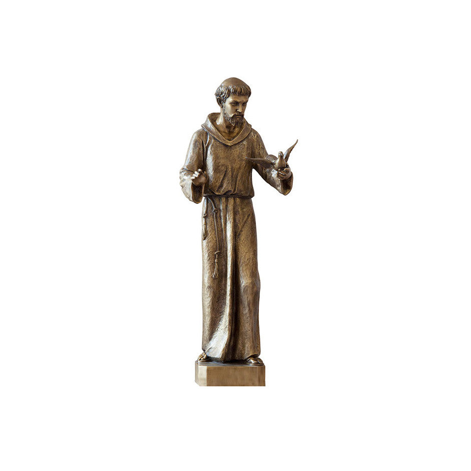St. Francis with Dove Statue - Global Bronze