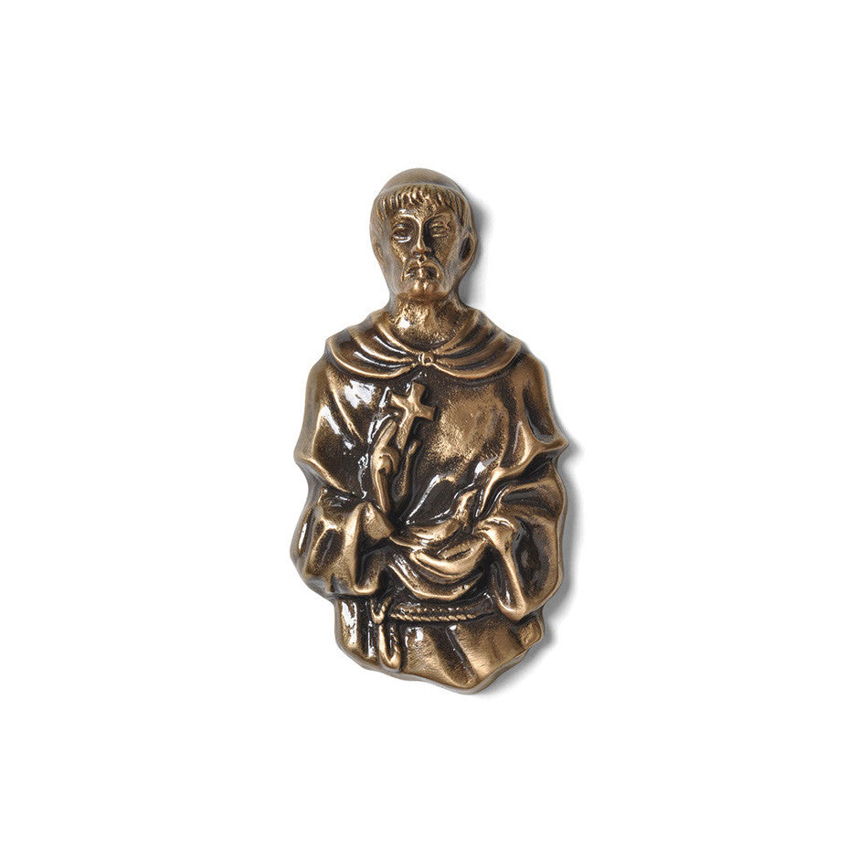 St. Francis With Cross Emblem - Global Bronze