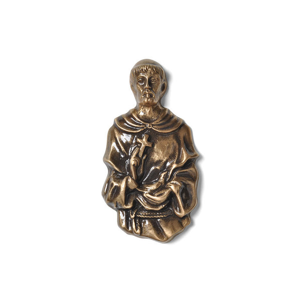 St. Francis With Cross Emblem - Global Bronze
