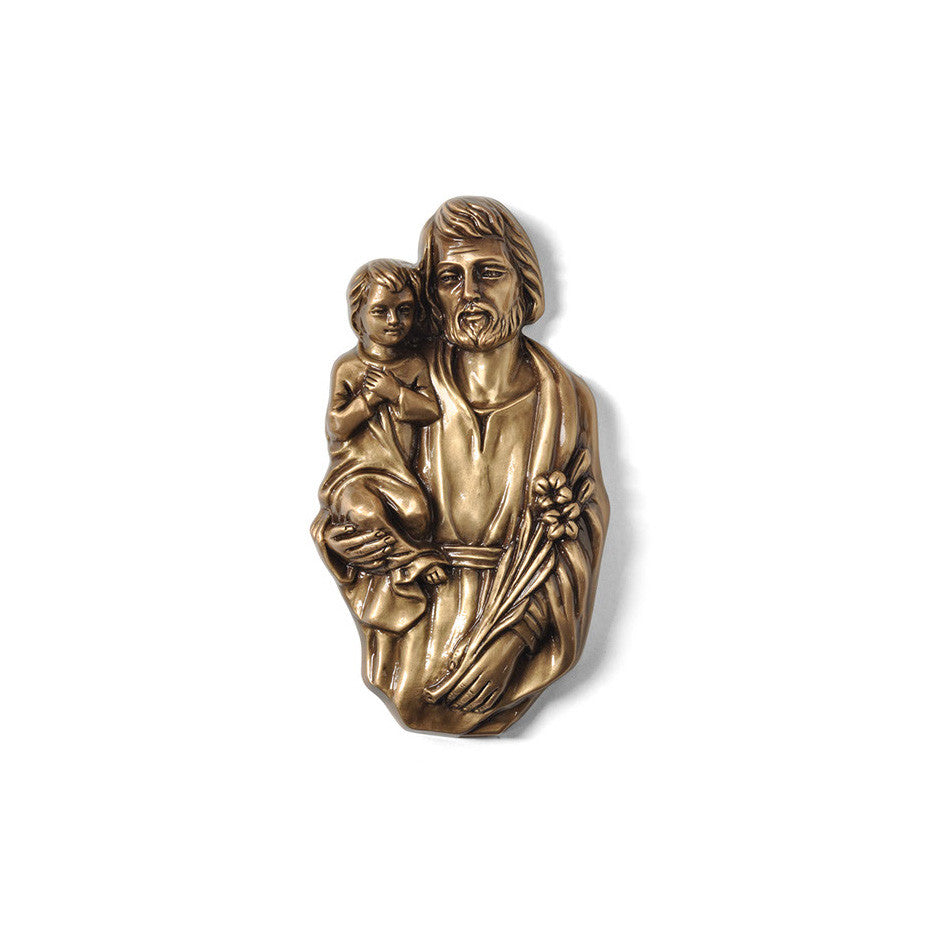 St. Joseph With Child Emblem - Global Bronze