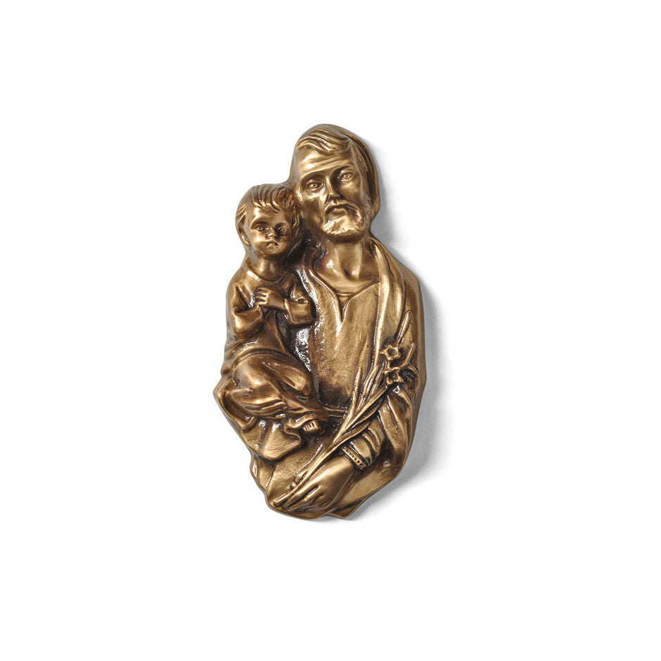 St. Joseph With Child Emblem - Global Bronze