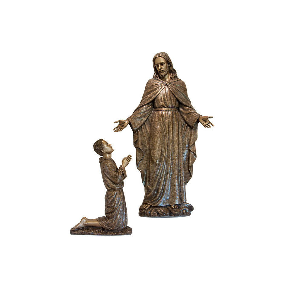 St. Padre Pio Early Visions as a Child Relief - Global Bronze