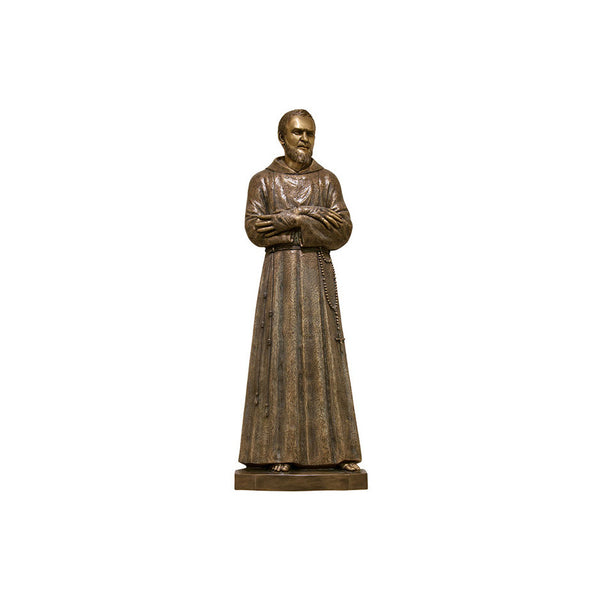 St. Padre Pio with Early Stigmata Relief - Global Bronze